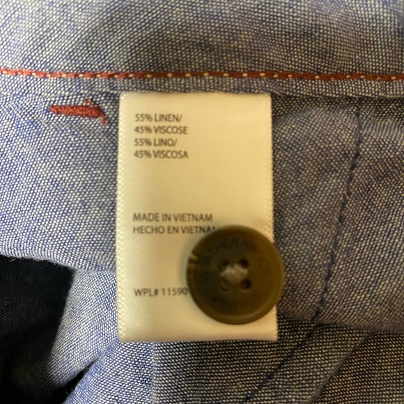 WEATHERPROOF VINTAGE Men's Solid Linen Rayon Flat Front Shorts 9” Inseam-SZ 32 - Picture 5 of 7